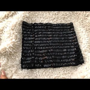 Black Sequin tube top